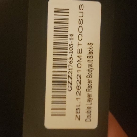 ✨️FREE with any other purchase✨️NWT Black double-layer racer bodysuit - Picture 4 of 4